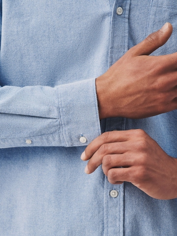 Next Comfort fit Button Up Shirt in Blue