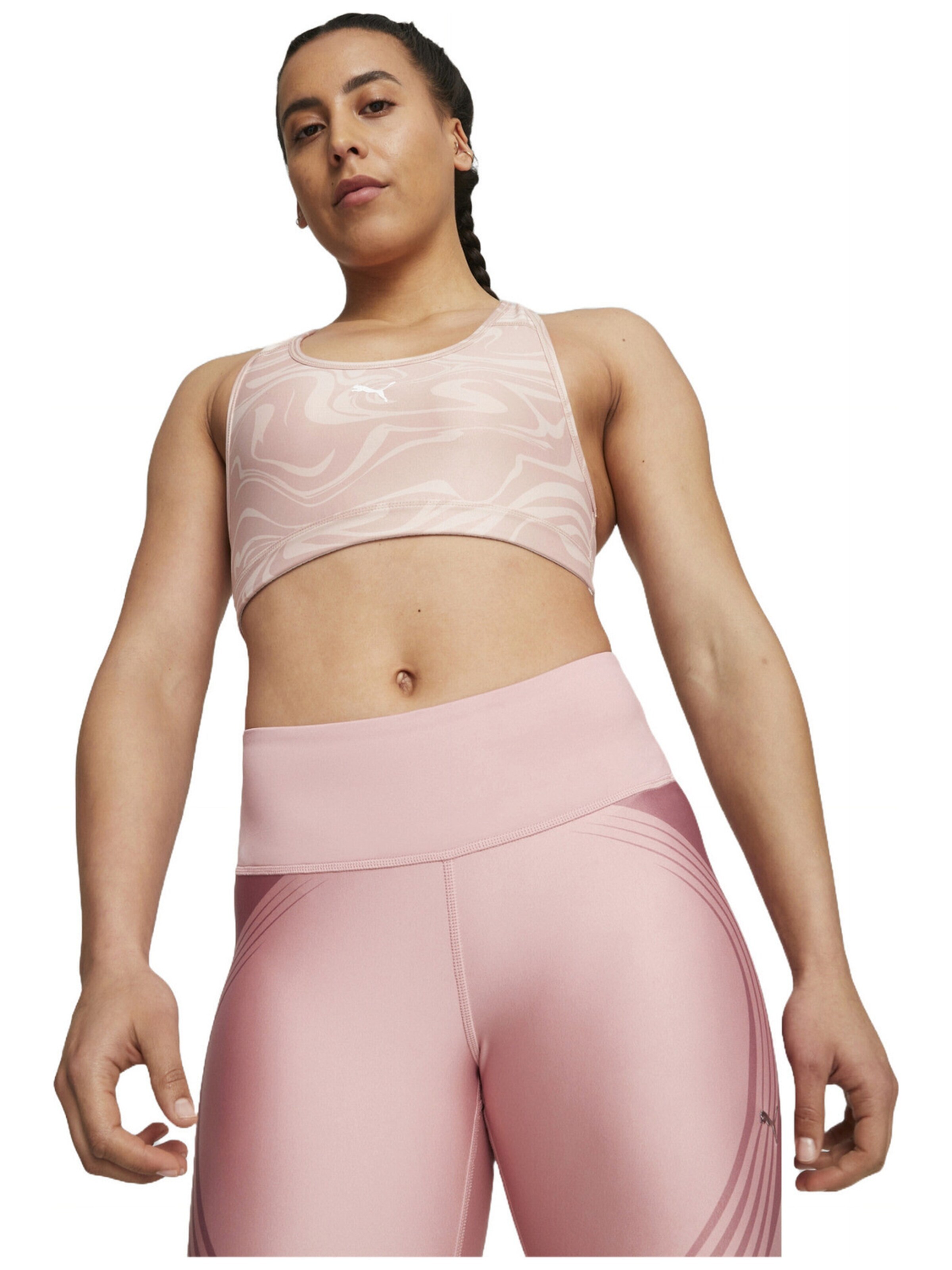 PUMA - Top deportivo 'Puma Mid Impact 4keeps Graphic Bra Pm Future' en rosa