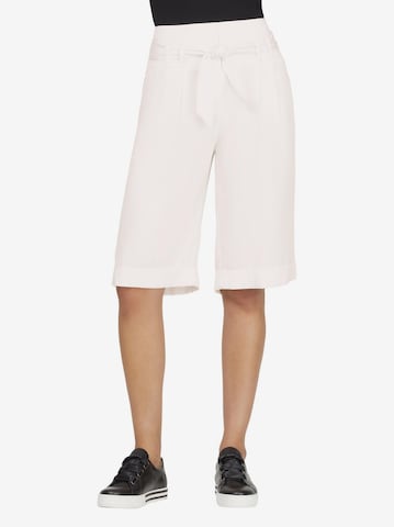 heine Pleat-Front Pants 'RICK CARDONA' in White: front