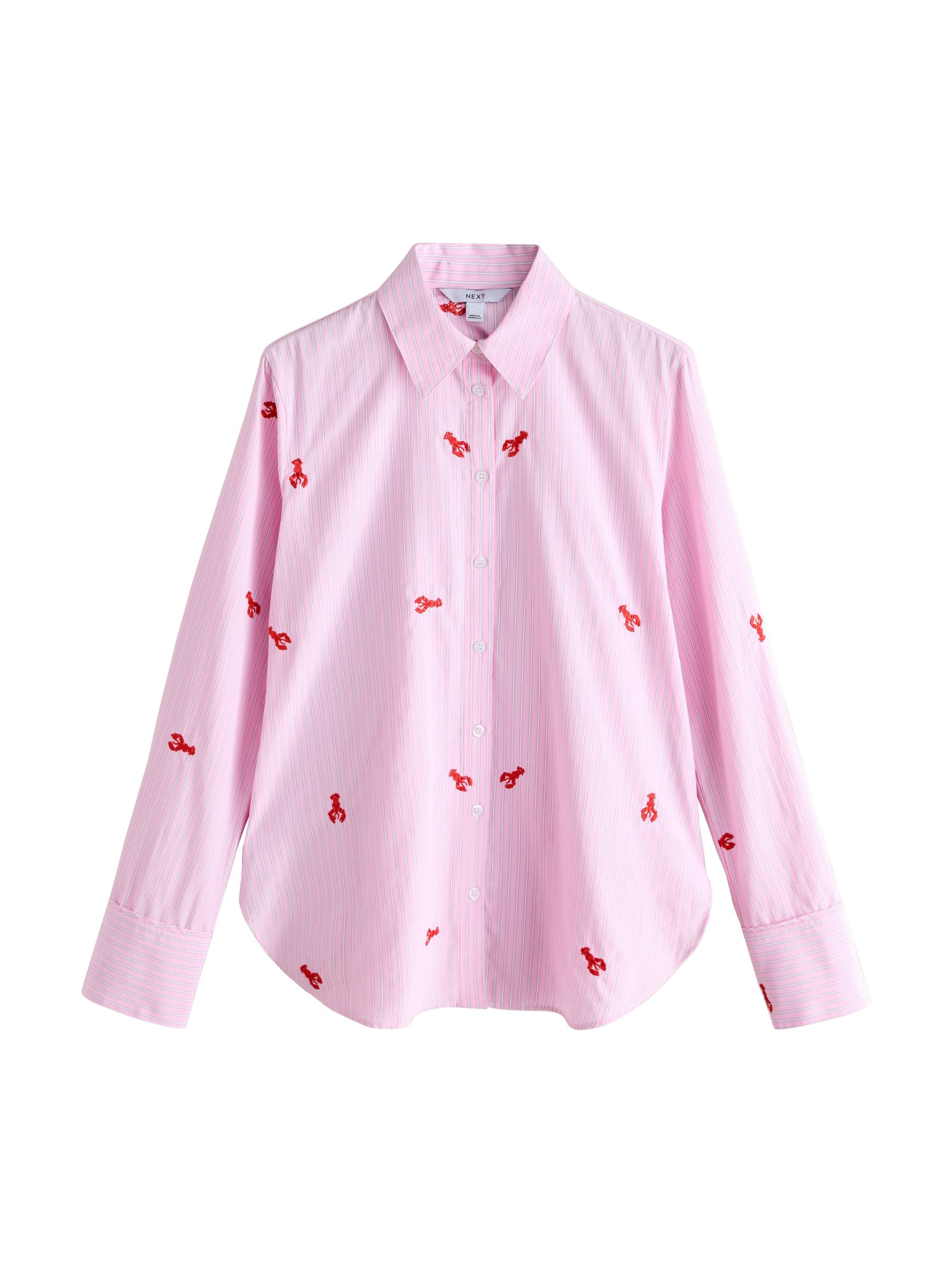 Next Blouse in de kleur Lichtblauw / Rosa / Rood / Wit, Productweergave