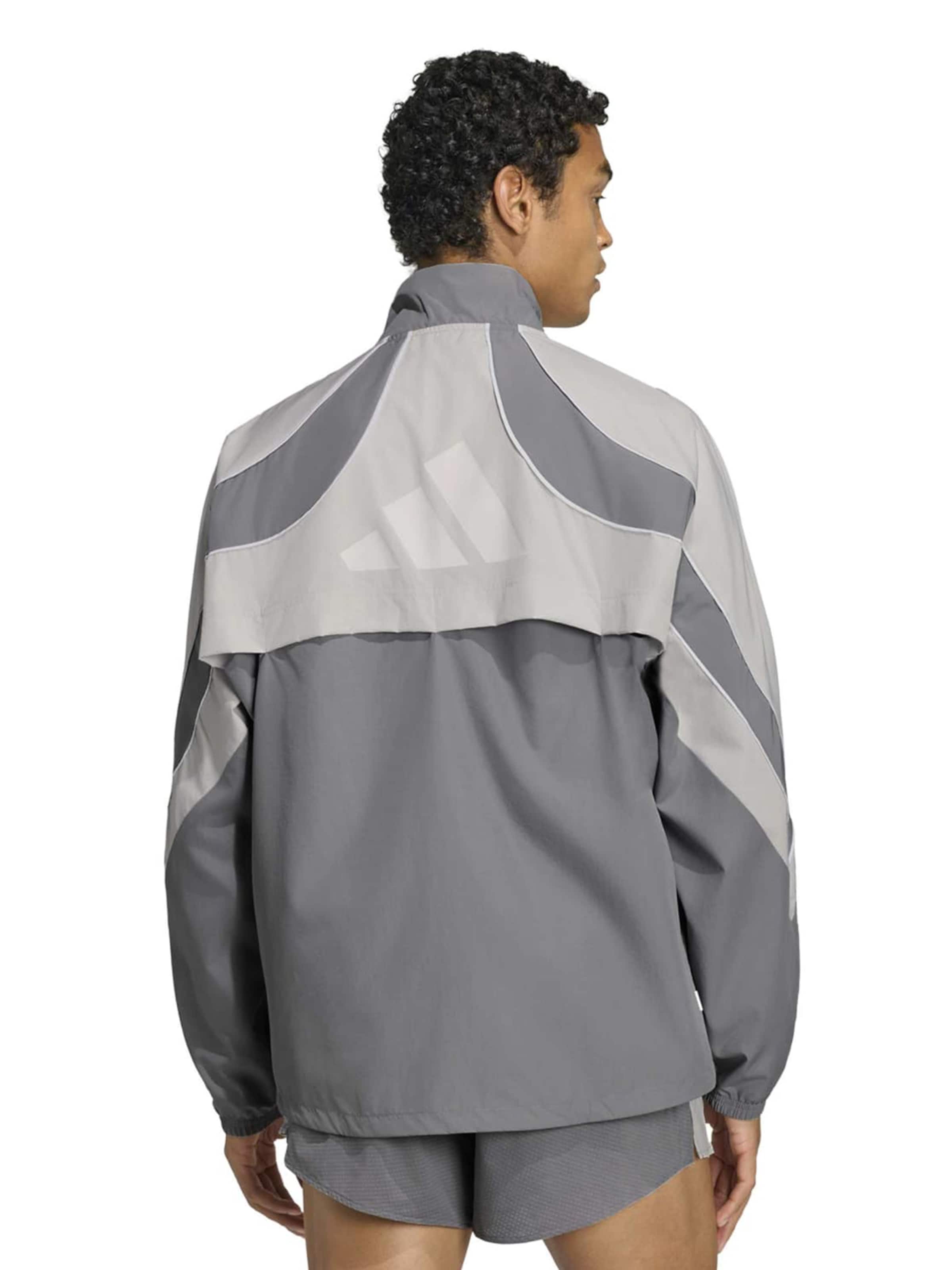 ADIDAS PERFORMANCE Sportovní bunda 'ADIZERO' – šedá