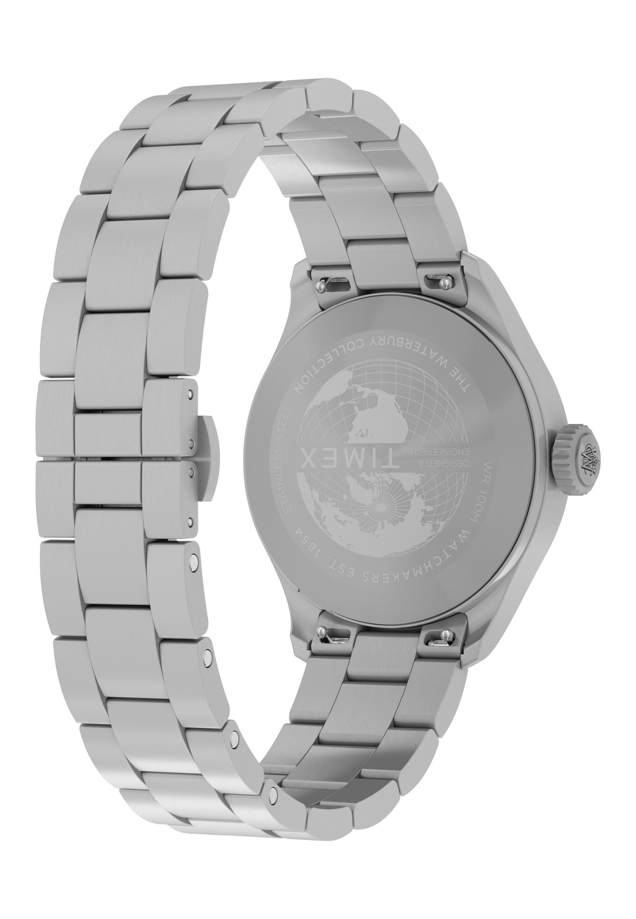 Montre à affichage analogique TIMEX en argent