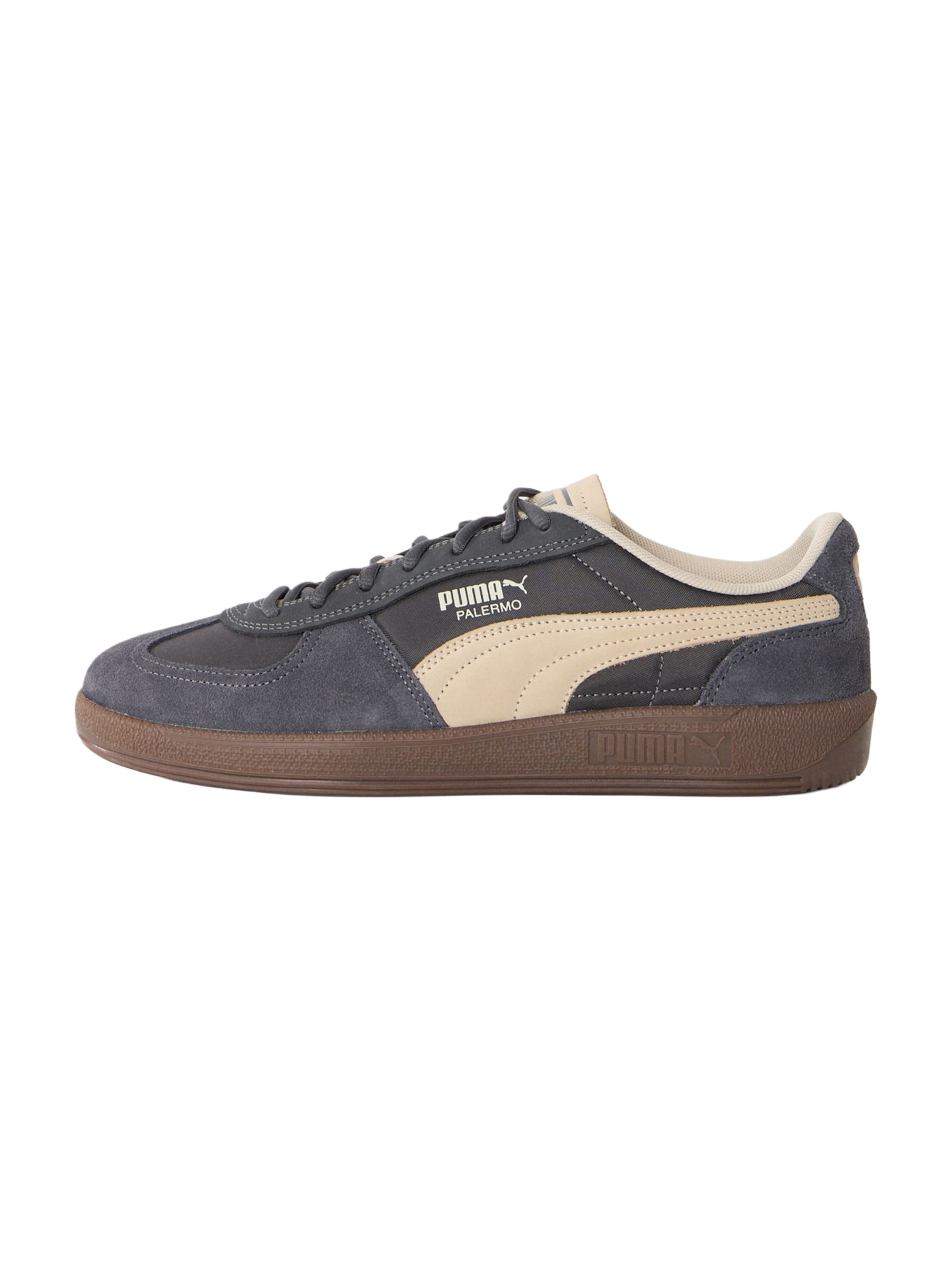 Sneaker low 'Palermo Pop' de la PUMA pe gri: față