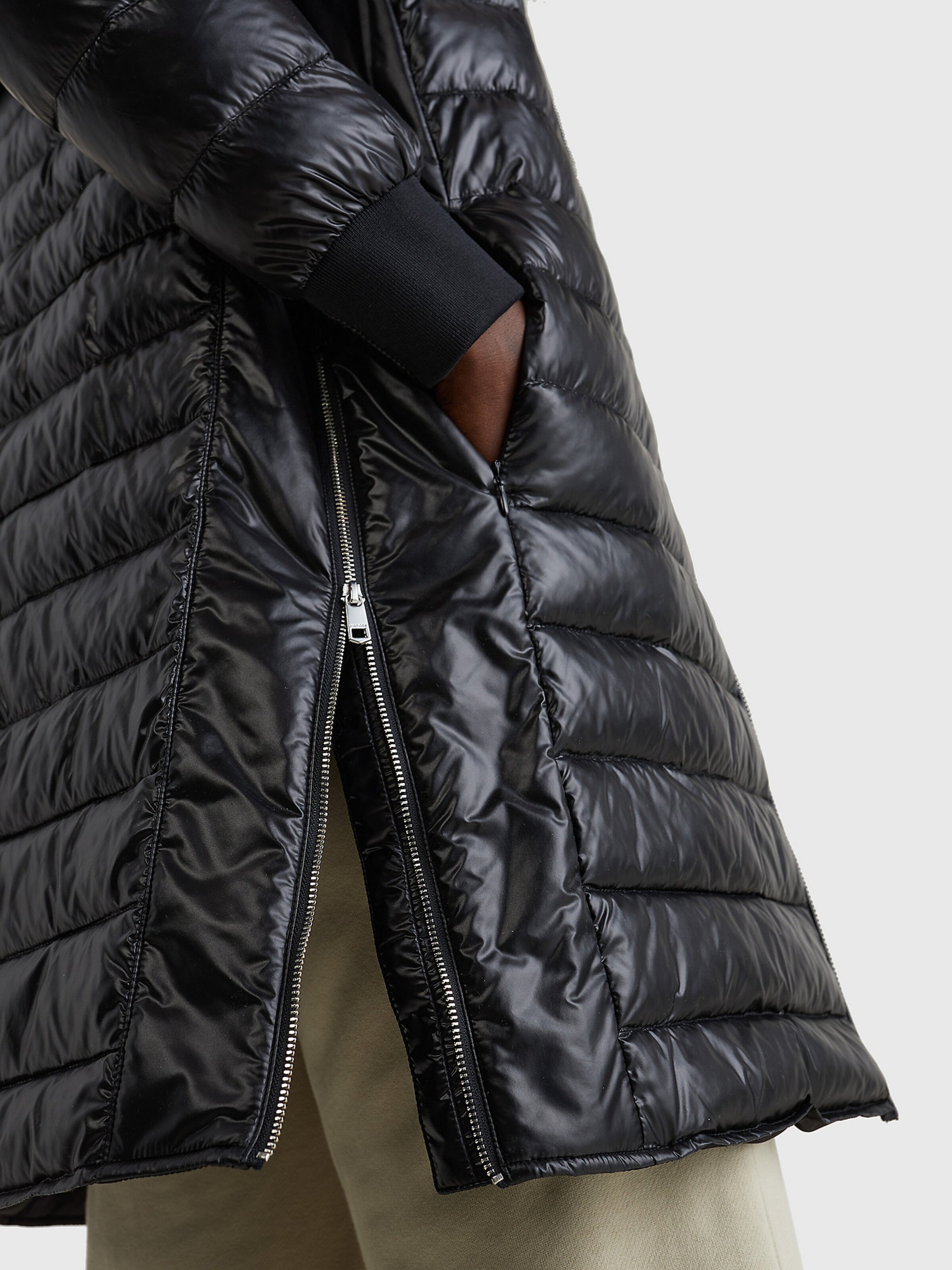Frauen Große Größen TOMMY HILFIGER Mantel in Schwarz - PG31246 Frauen Große Größen TOMMY HILFIGER Mantel in Schwarz - PG31246