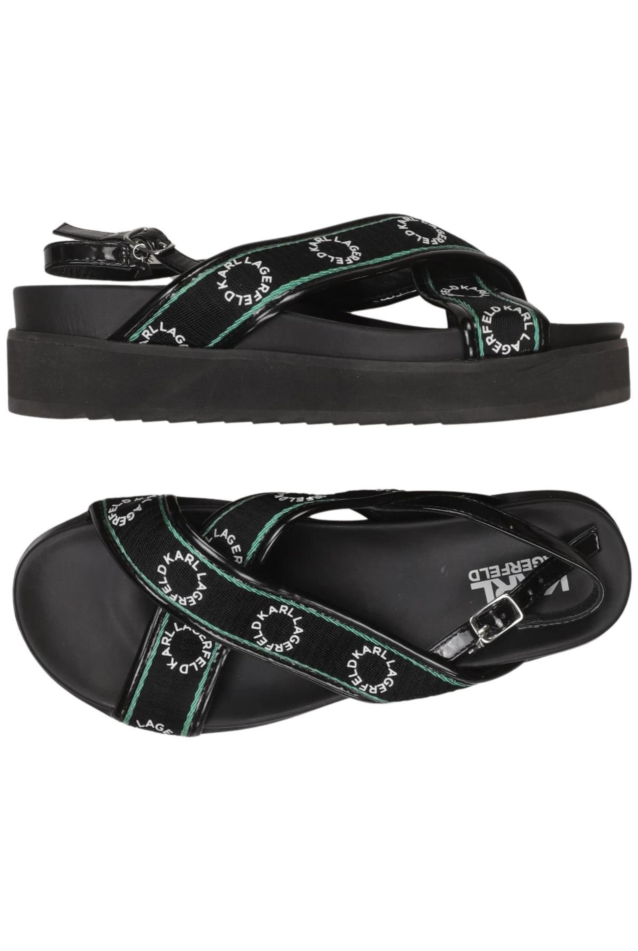 Karl Lagerfeld Sandalen 37 in Schwarz: Vorderseite