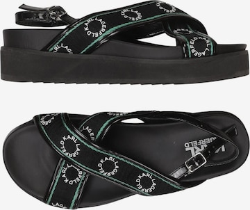 Karl Lagerfeld Sandalen 37 in Schwarz: Vorderseite