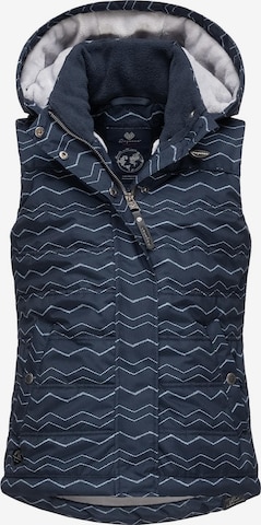 Ragwear Vest 'Marrin Chevron' in Blue: front