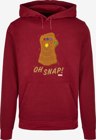 ABSOLUTE CULT Sweatshirt 'Marvel - Thanos Oh Snap' in Rot: predná strana