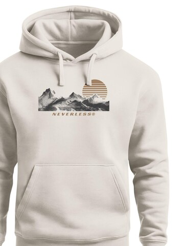 Neverless Sweatshirt 'Mountain' in Beige