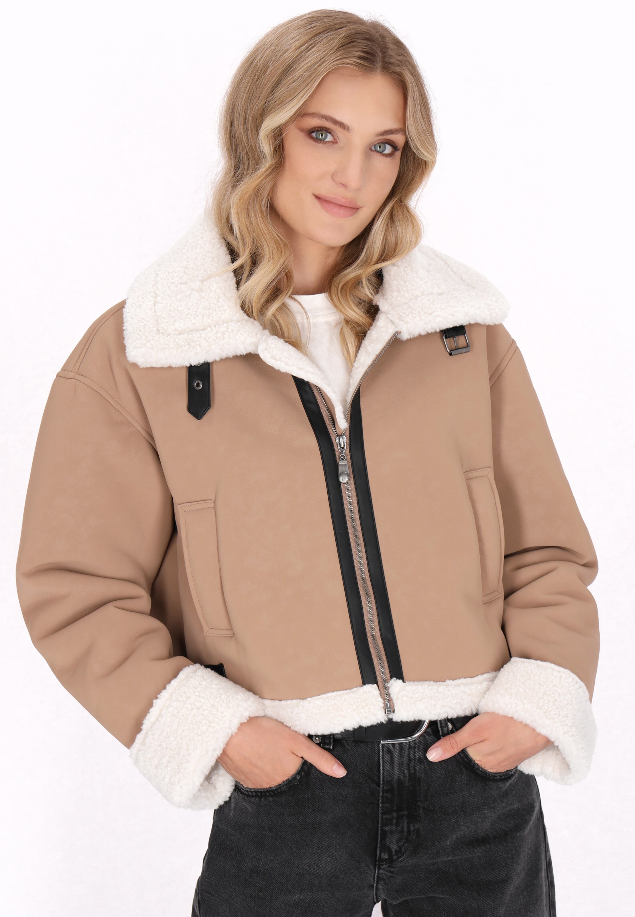 DreiMaster Vintage Зимно яке в бежово: отпред