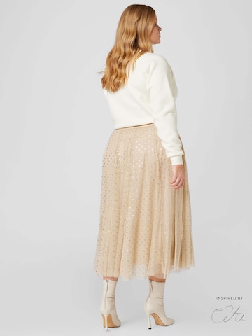 Guido Maria Kretschmer Curvy Skirt 'Pina' in Beige