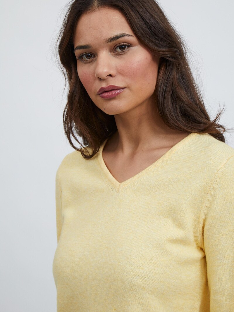 Women Clothing VILA Fine-knit sweaters Light Yellow