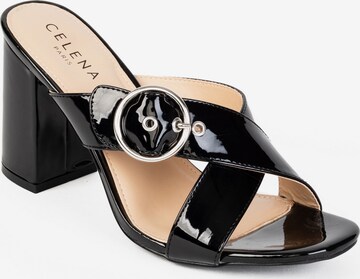 Celena Mules 'Chene' in Black