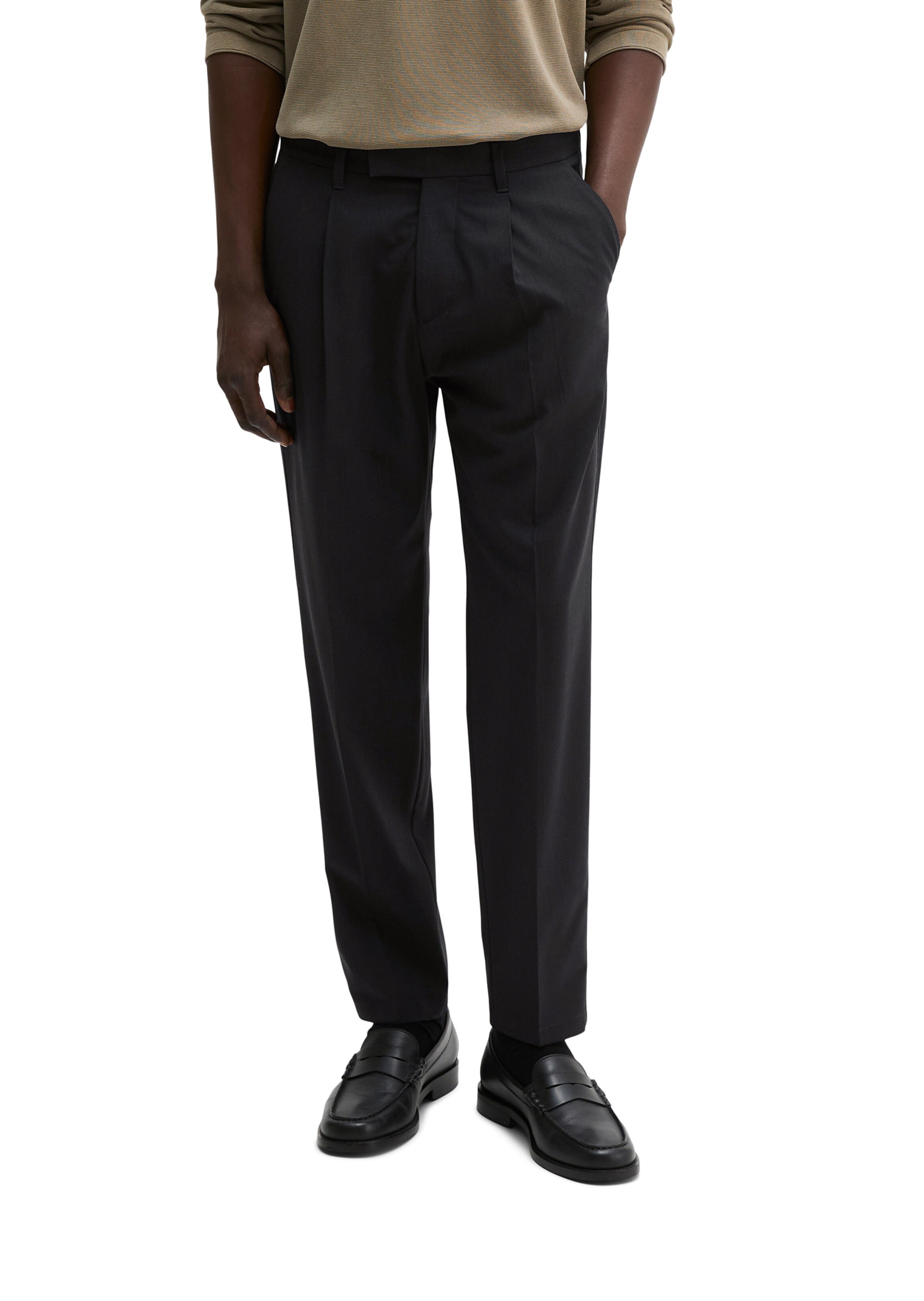 Marc O'Polo Loosefit Hose 'Belsbo' in Blau: Vorderseite