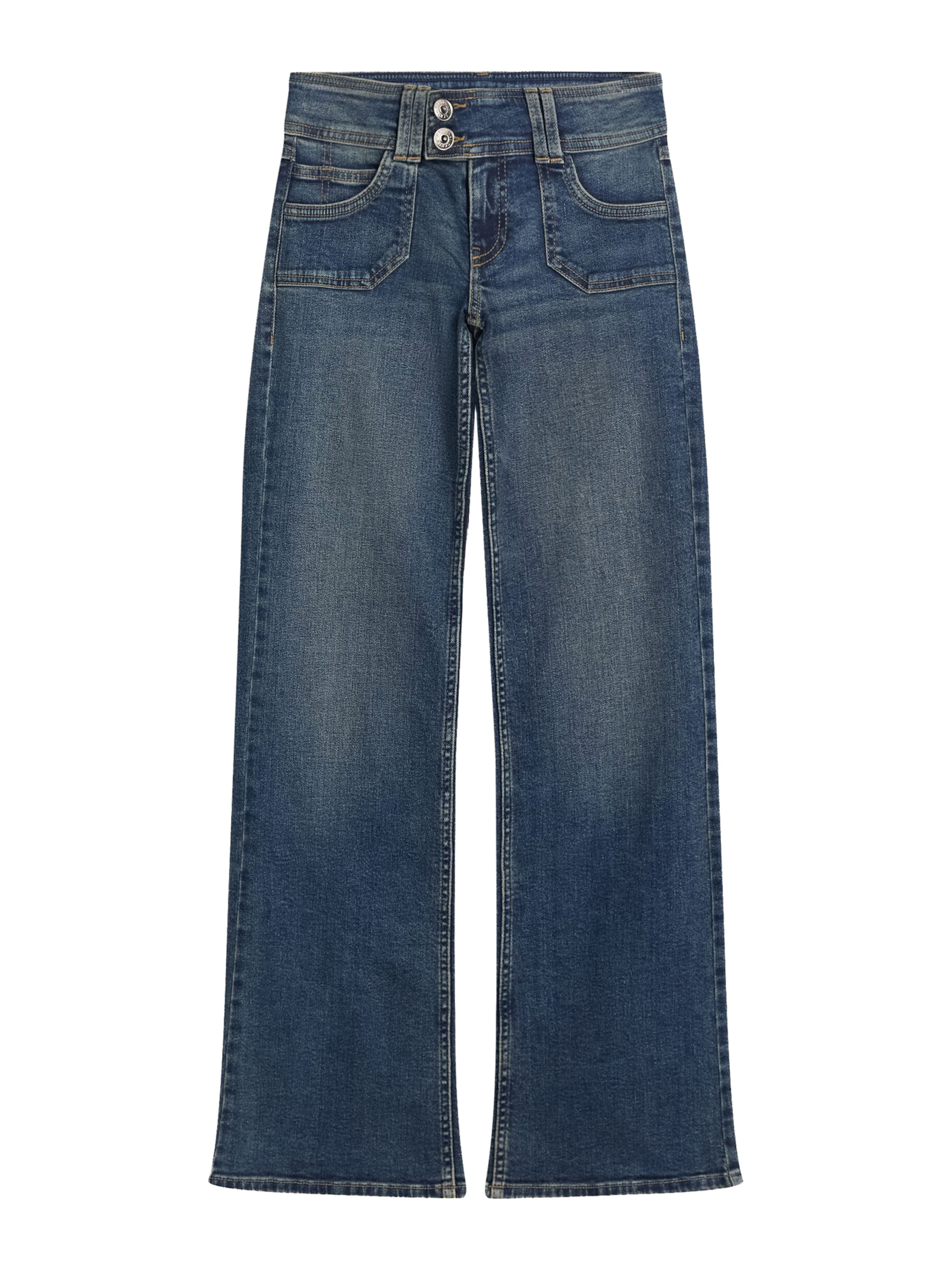 Bershka Rozšírený strih Džínsy - Modrá: predná strana