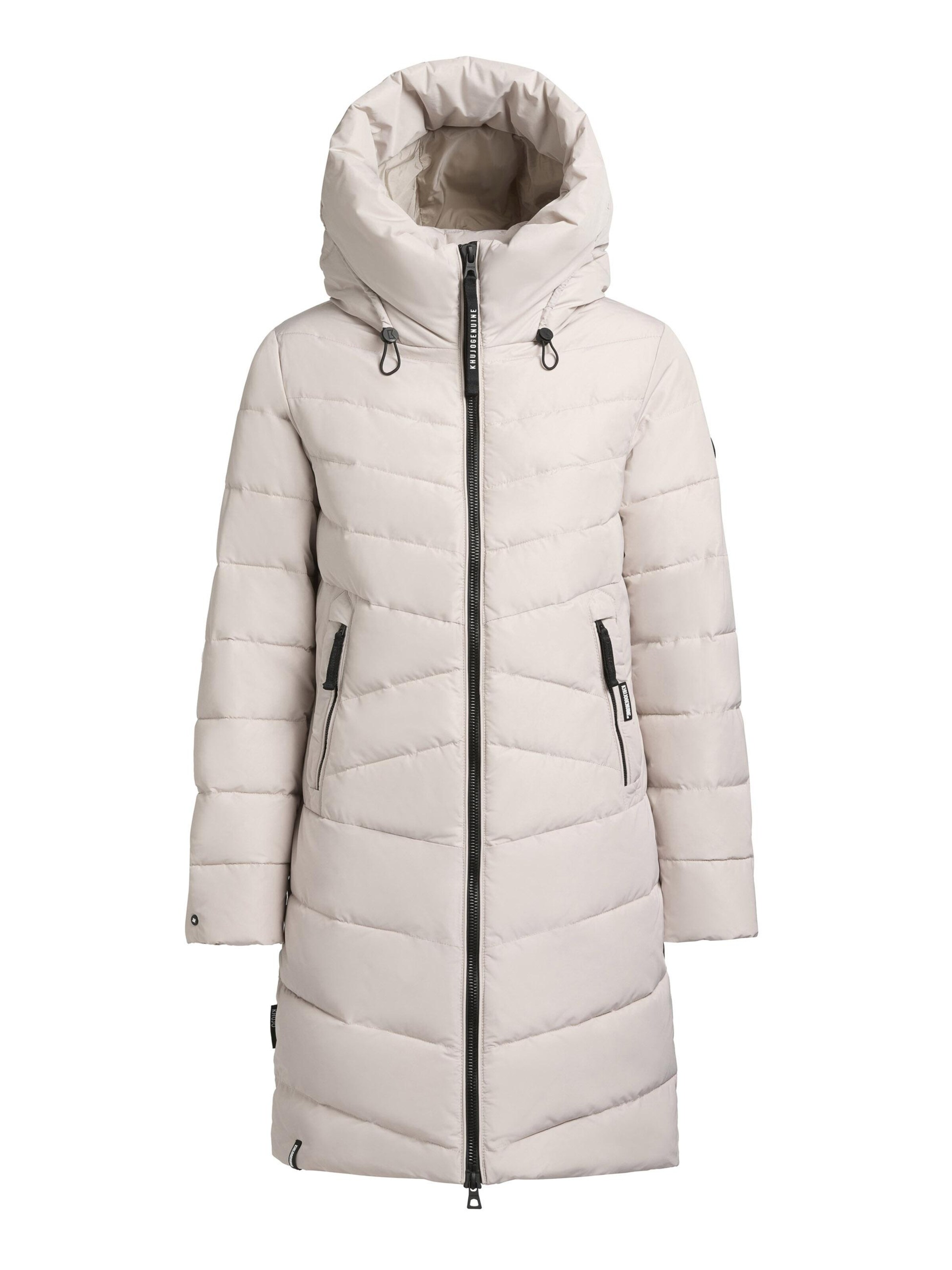 khujo Wintermantel 'Pluz-YM' in Beige: voorkant