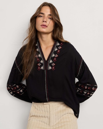 Pepe Jeans - Blusa 'Janna' en negro: frente