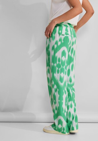 STREET ONE Wide Leg Hose in Grün