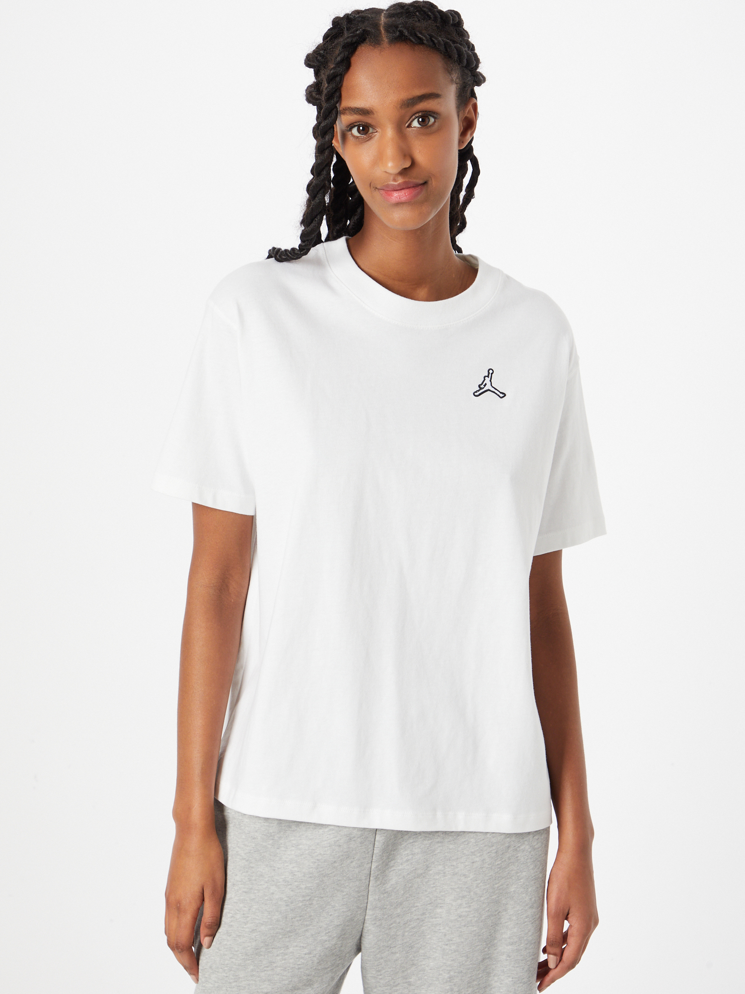 ZXZ8G Kobiety Jordan Koszulka Essentials w kolorze Białym 