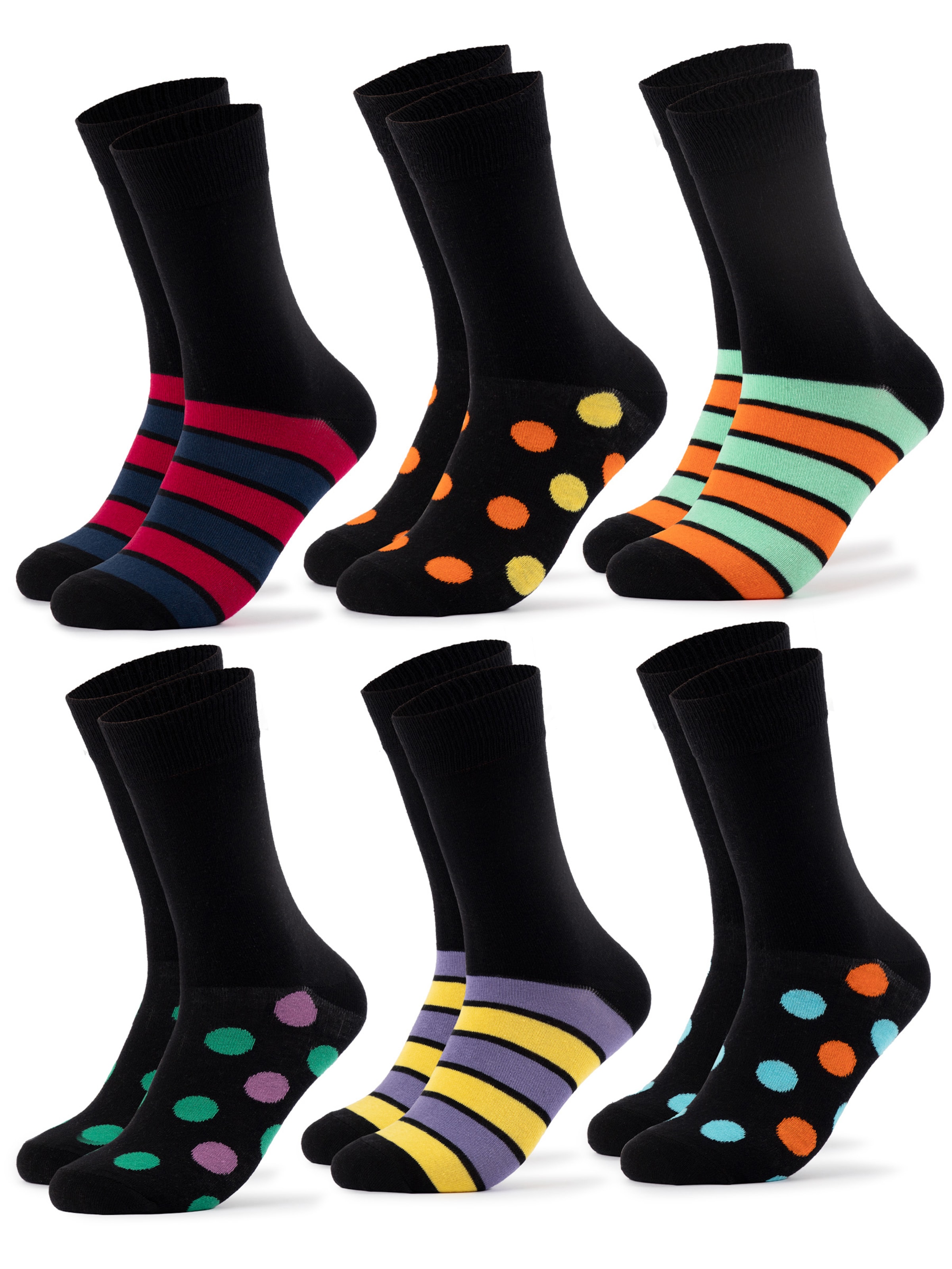 Occulto Sokken 'Bunt Moritz' in Zwart: voorkant