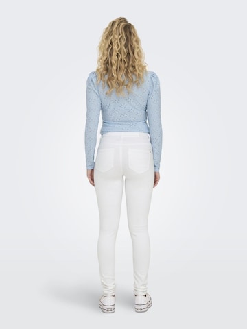 Coupe slim Jean 'WAUW' ONLY en blanc