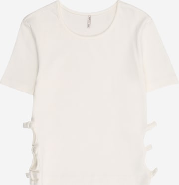 Tricou 'KOGNESSA' de la ONLY GIRLS pe alb: față