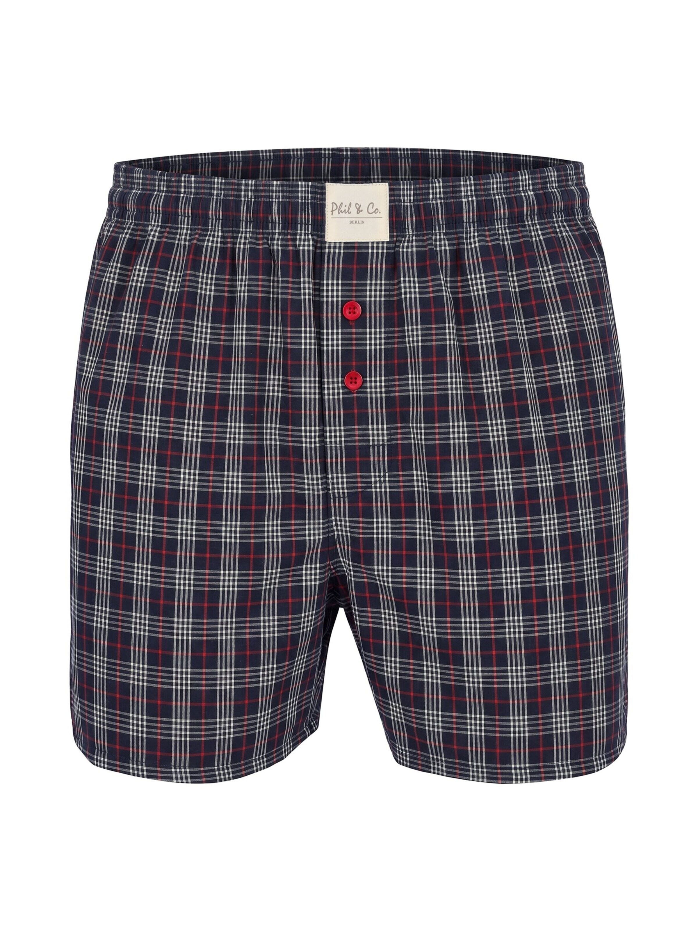 Phil & Co. Berlin Boxer shorts 'Phil & Co. Berlin Men's Woven Boxers 4 Pack – Loose Fit Boxer Shorts – 60% Cotton & 40% Polyester – Breathable, Wrinkle-Resistant & Easy Care' in Mixed colours