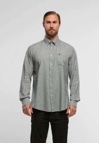FYNCH-HATTON - Regular Fit Camisa 'Houndstooth' em verde
