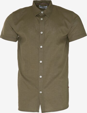 BIG STAR Regular fit Button Up Shirt 'Linanos' in Green: front