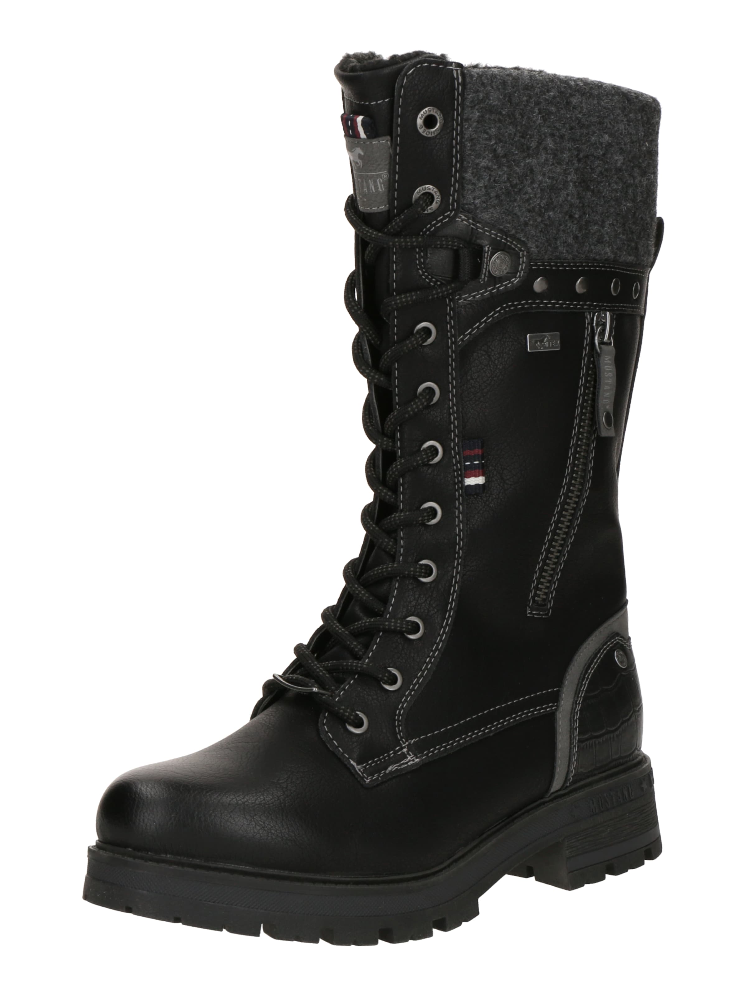 Stivale stringato di MUSTANG in nero: frontale