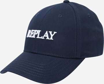 Casquette REPLAY en bleu : devant