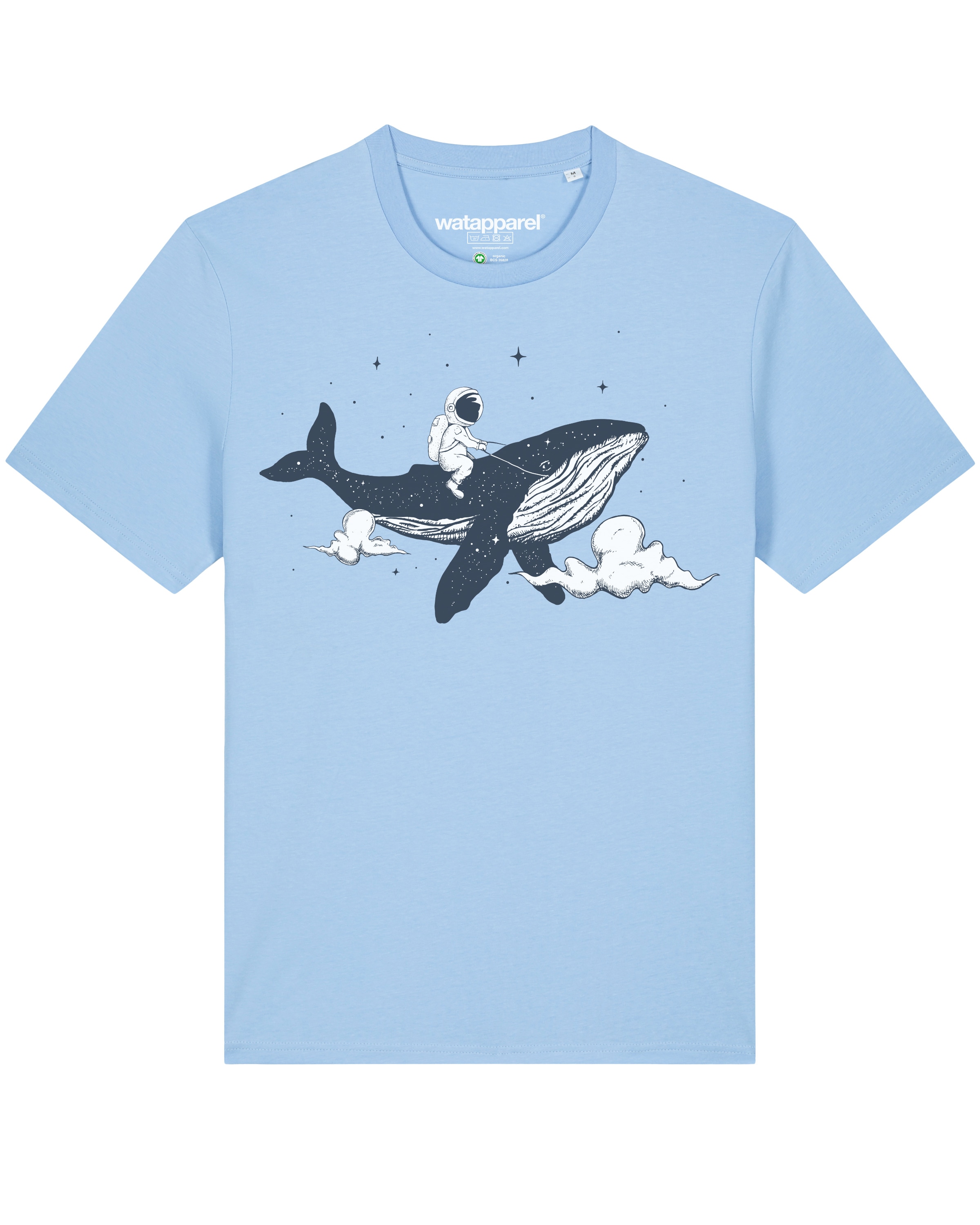 Watapparel T-Shirt ' Spacewhale ' in Blau: Vorderseite