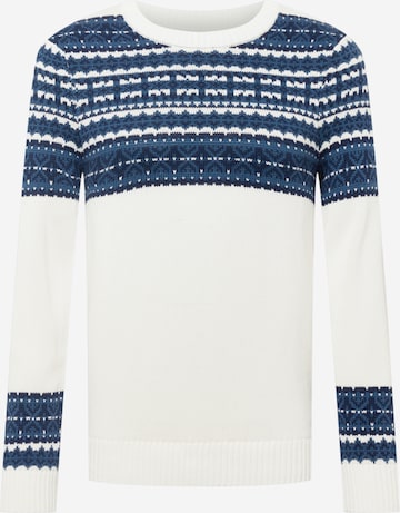 BLEND Пуловер в бяло: отпред