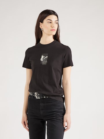 Calvin Klein Jeans Μπλουζάκι σε μαύρο: μπροστά