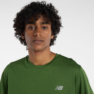 new balance Performance Shirt 'Athletics' in Grey / Kiwi, Item view