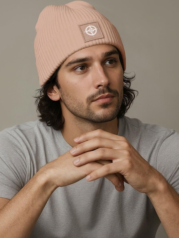 Neverless Beanie 'Kompass' in Pink: front