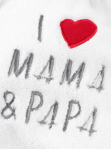 Baby Sweets Baby Blanket ' I love Mama & Papa ' in White