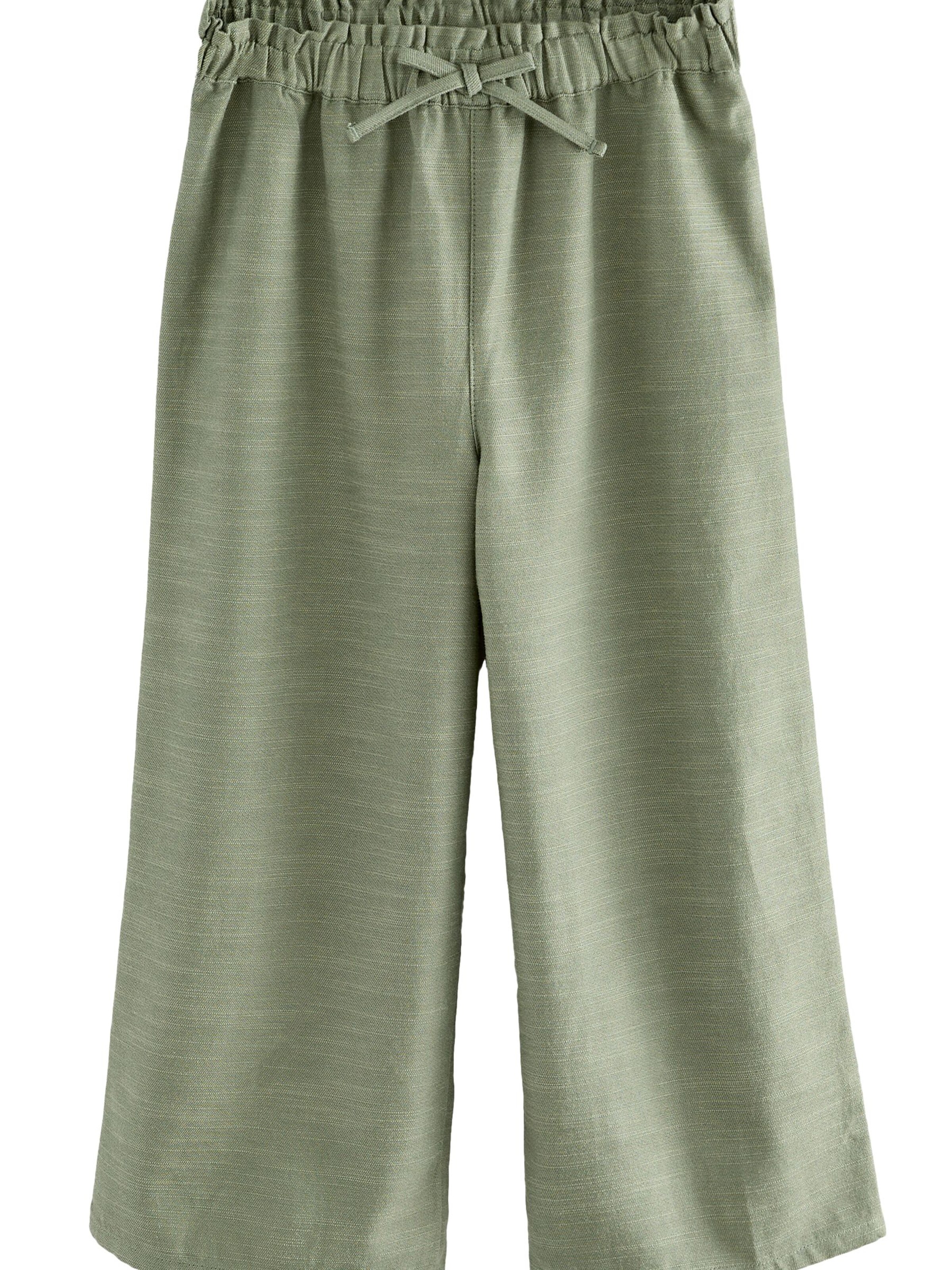 Next Wide leg Broek in Groen: voorkant