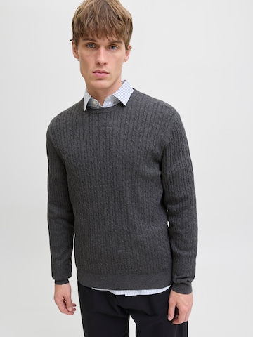 JACK & JONES Pulóver 'JJEEMIL' - szürke
