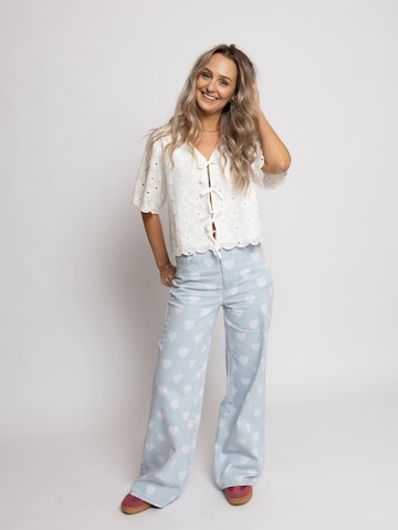 Wide Leg Jean Looxs Revolution en bleu