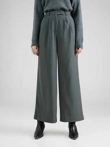 ABOUT YOU Wide leg Broek 'Mila' in Groen: voorkant