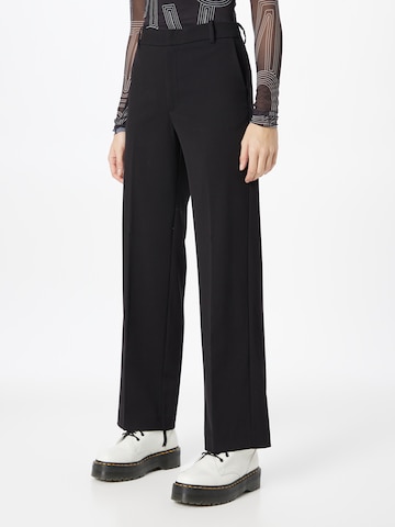 Lindex Regular Trousers with creases 'Gyrid' in Black: front