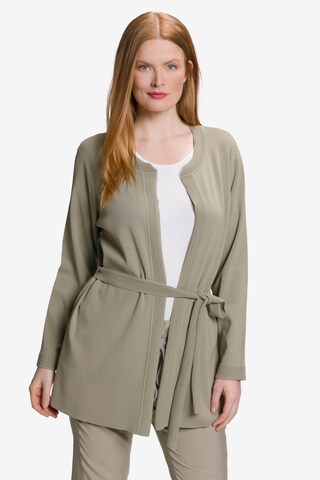 Ulla Popken Gebreid vest in Beige: voorkant