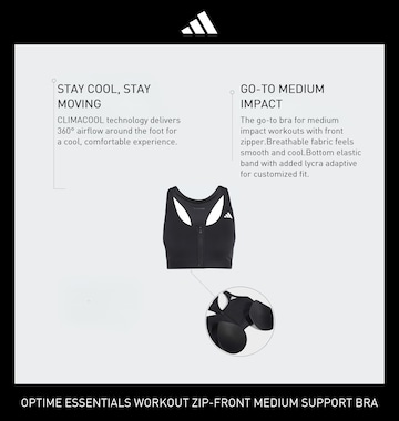ADIDAS PERFORMANCE Bralette Sports Bra in Black