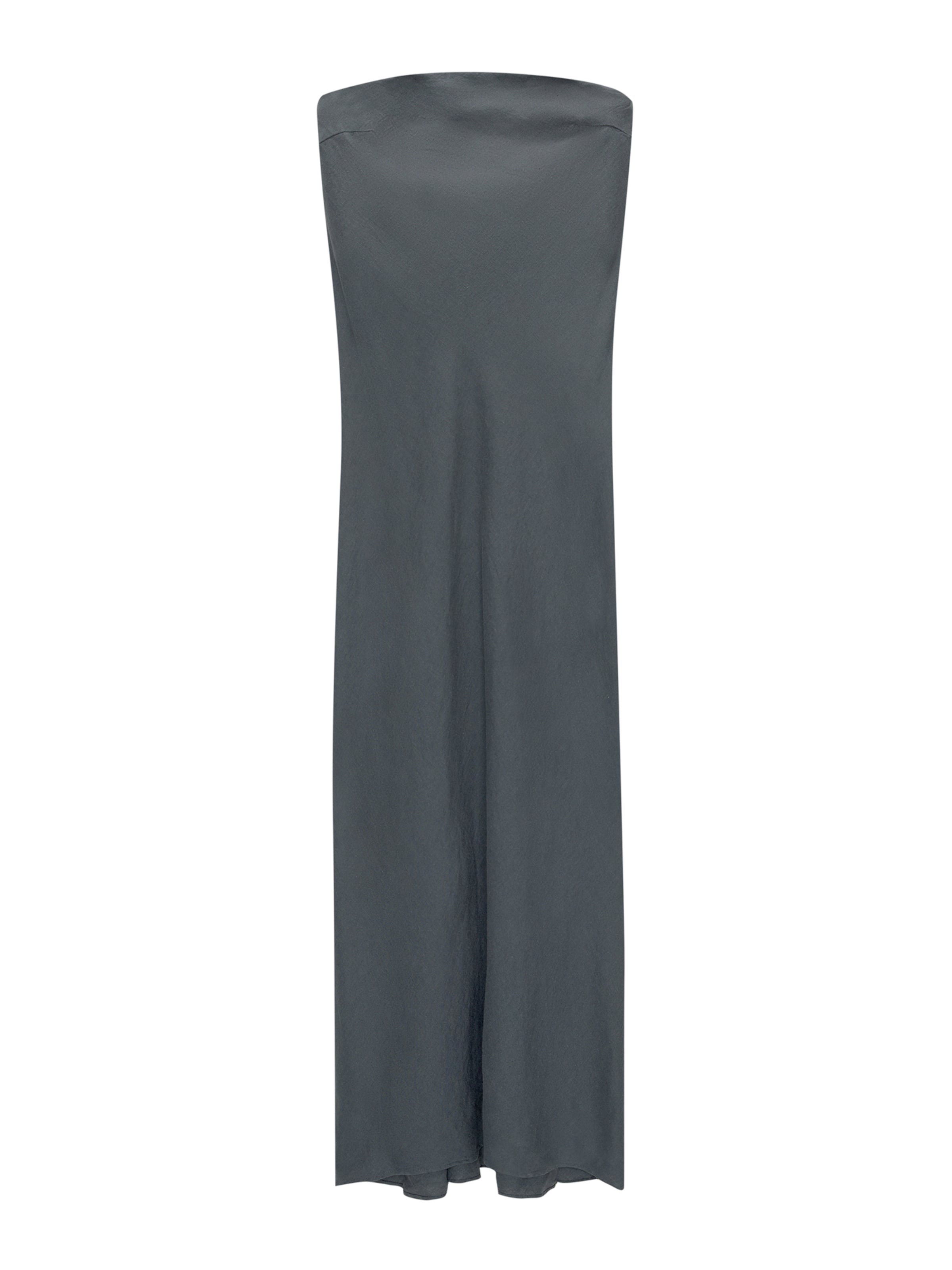 Pull&Bear Společenské šaty – šedá: přední strana