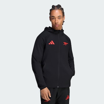 ADIDAS PERFORMANCE - Chaqueta deportiva 'Arsenal FC Tiro' en negro: frente