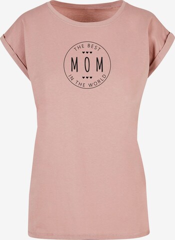 Merchcode Shirt 'Ladies Mothers Day - The best mom' in Pink: front