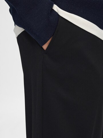 Coupe slim Pantalon à plis 'SLHDelon' SELECTED HOMME en noir
