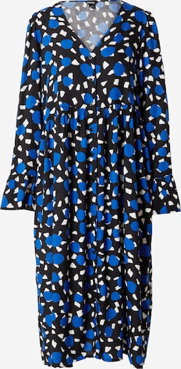Monki Robe-chemise en bleu roi / noir / blanc, Vue avec produit