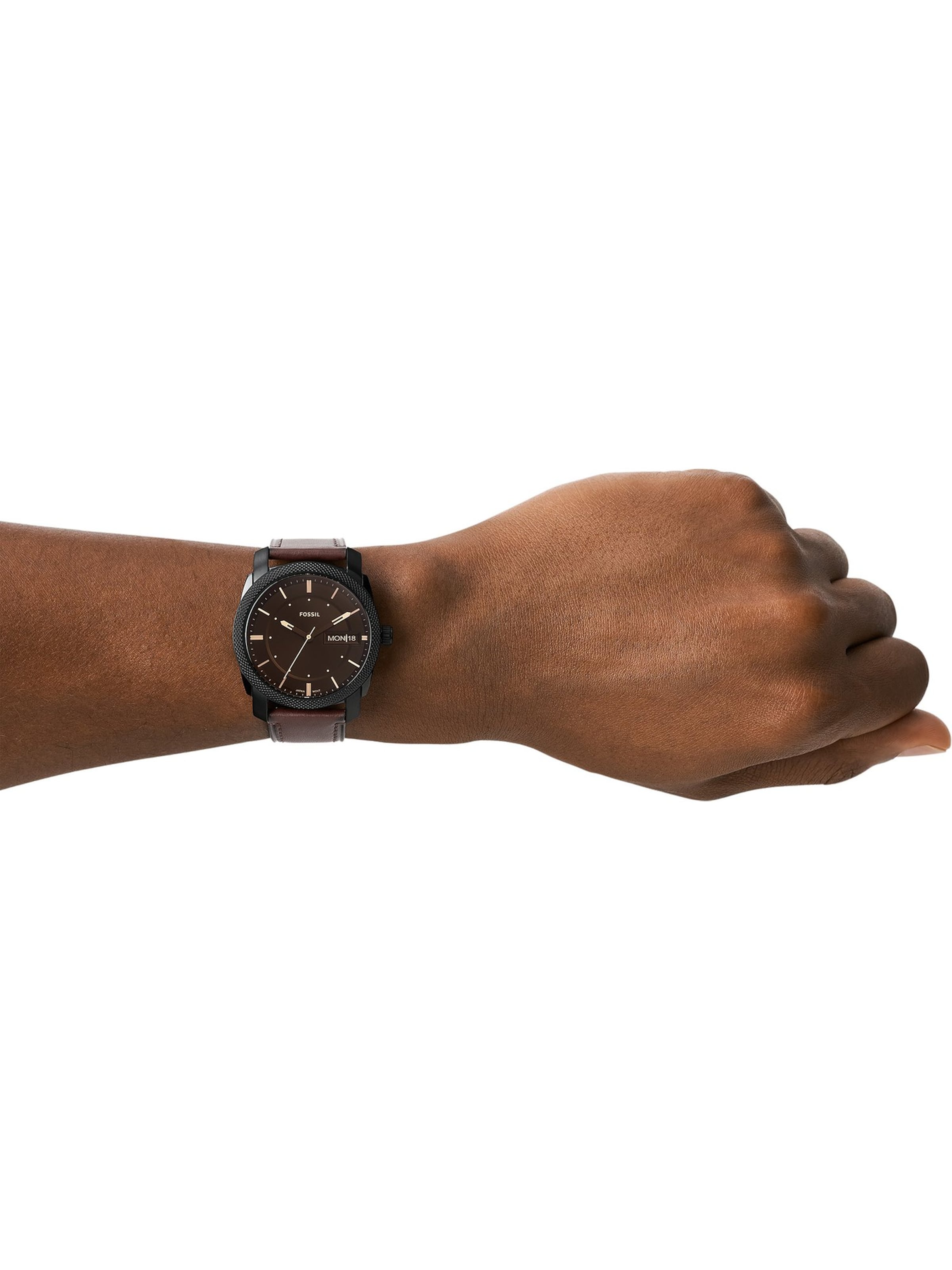 FOSSIL Analogové hodinky – hnědá: přední strana